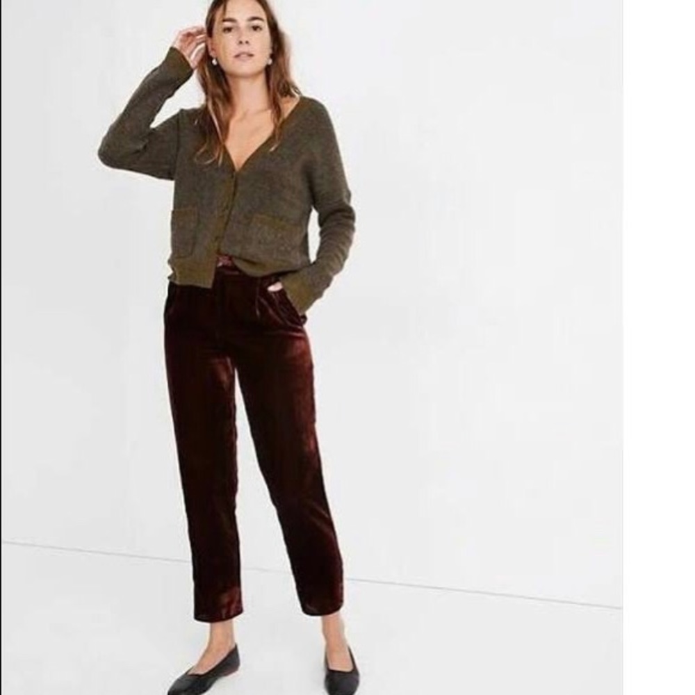 Madewell Velvet Tapered Pants